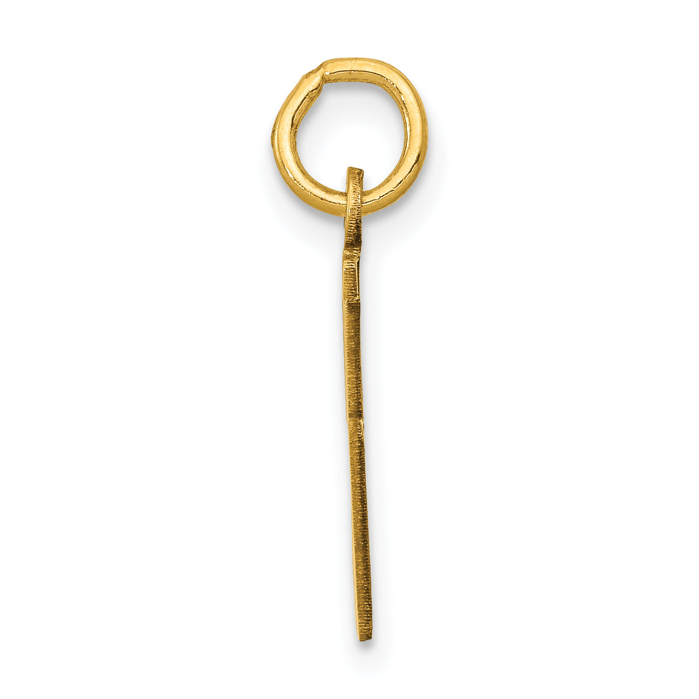 14K Yellow Gold Polished Charm with Laser Cut Design Small