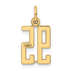 14K Yellow Gold Polished Charm with Laser Cut Design Small