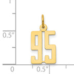 14K Yellow Gold Polished Charm with Laser Cut Design Small