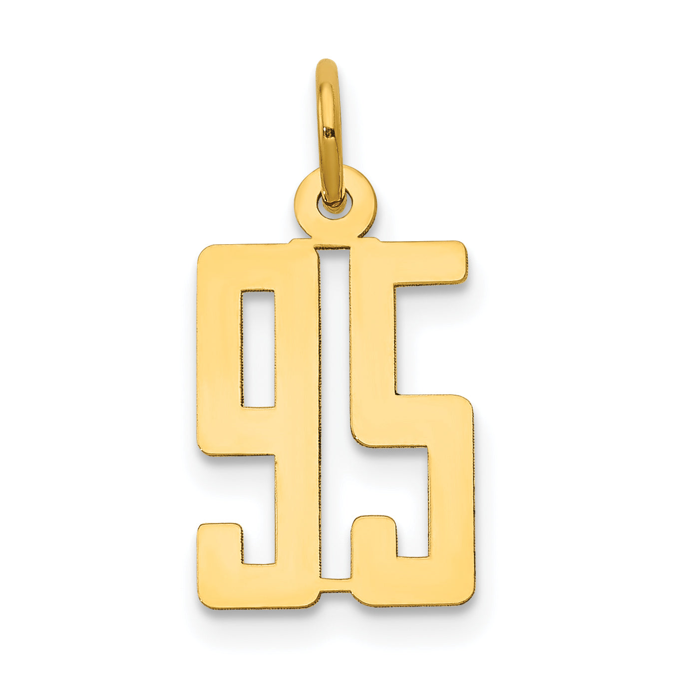 14k Small Elongated Number 95 Charm Main image