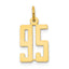 14k Small Elongated Number 95 Charm