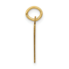 14K Gold Polished Laser-Cut Small Elongated 97 Charm
