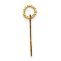 14K Gold Polished Elongated 98 Themed Charm Small, Laser Cut
