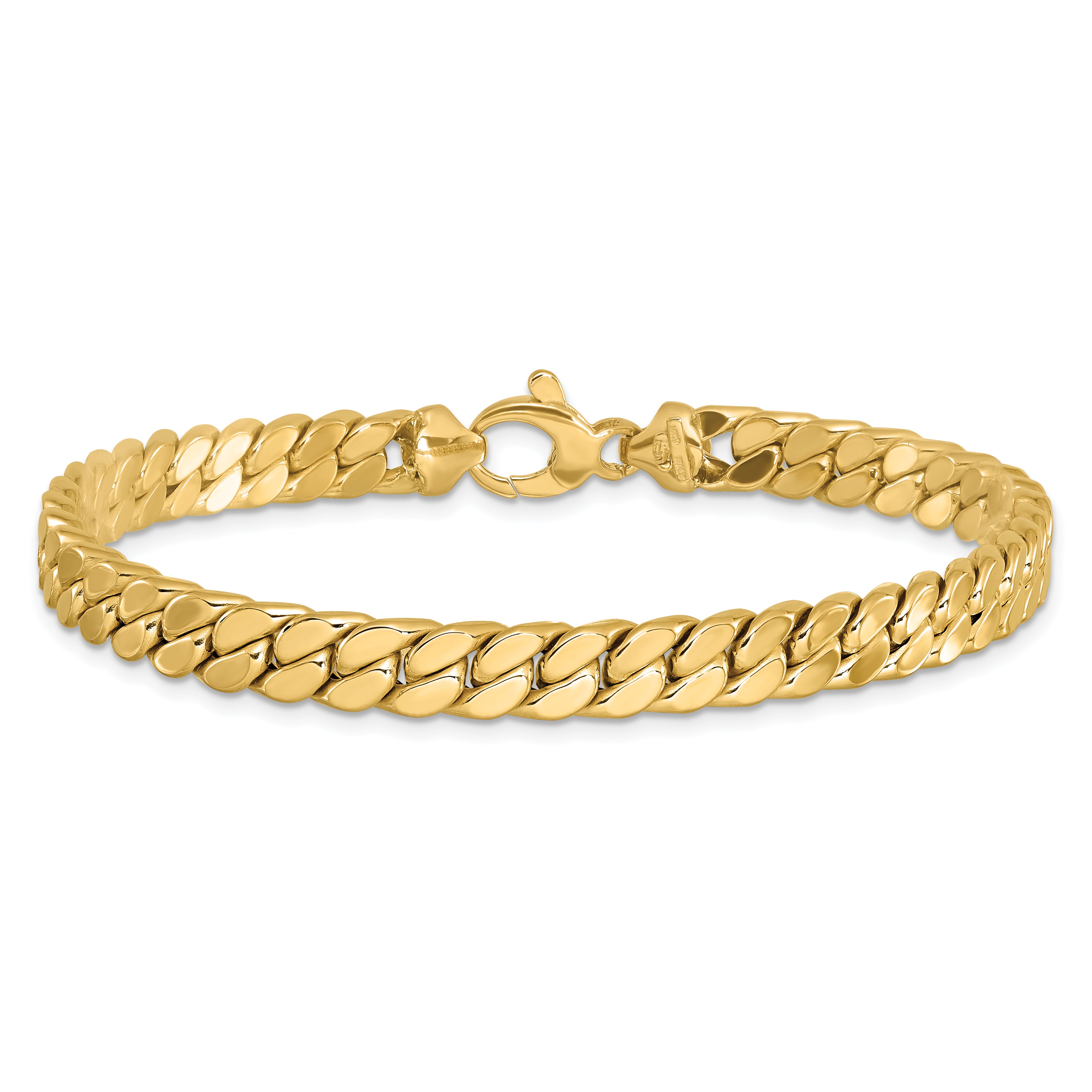 14K Men's Polished Fancy Link Bracelet