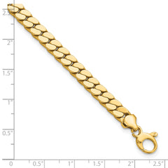 14K Men's Polished Fancy Link Bracelet
