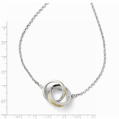 Leslie's 14K White Gold w/ Yellow Rhodium Necklace