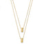 Leslie's 14K Gold Two-Layer Diamond-Cut Necklace with Themed Pendant