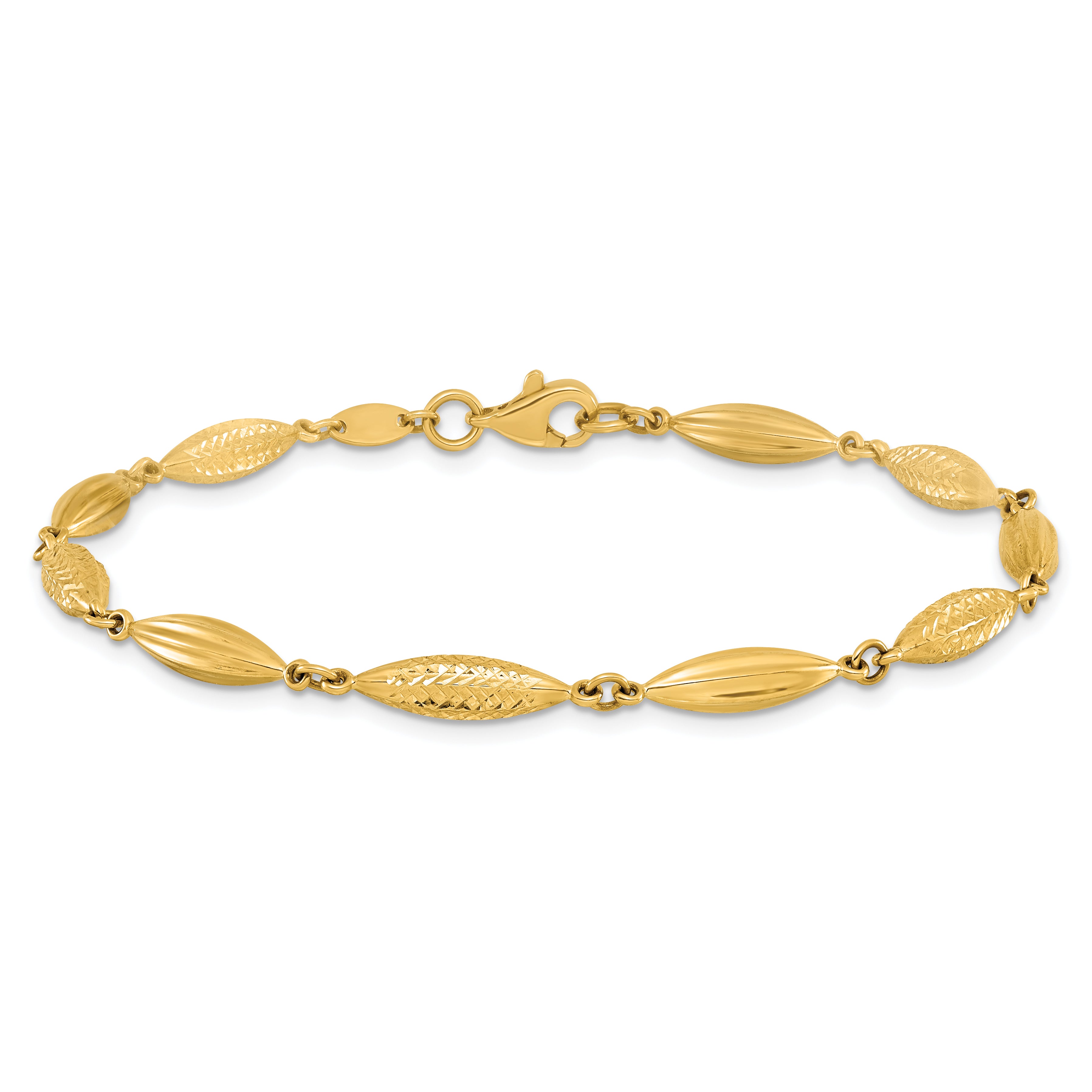 14k Polished D/C Fancy Link Bracelet