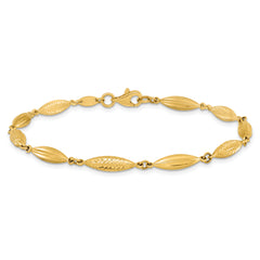14k Polished D/C Fancy Link Bracelet