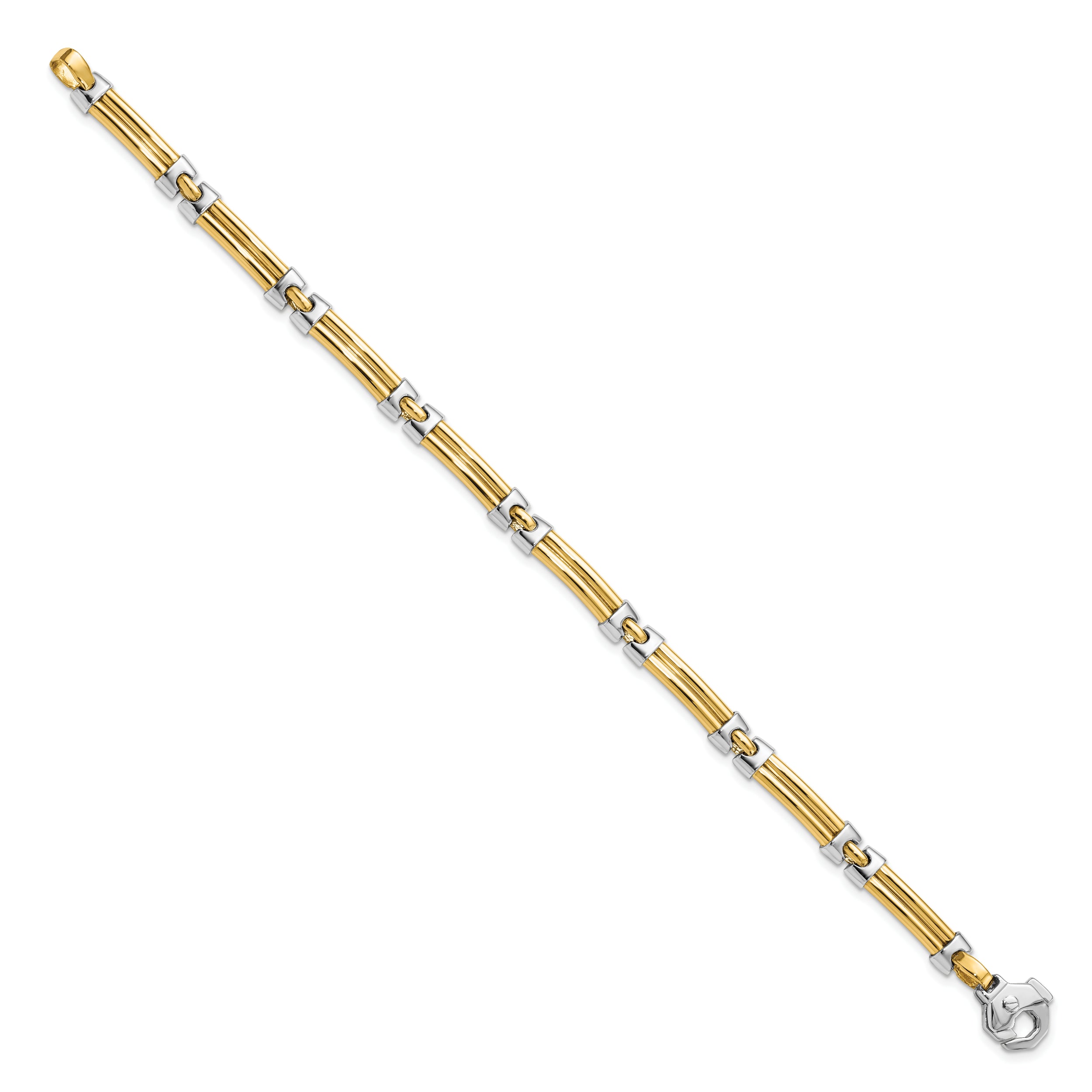 14K Two-tone Polished Bracelet - 7.5