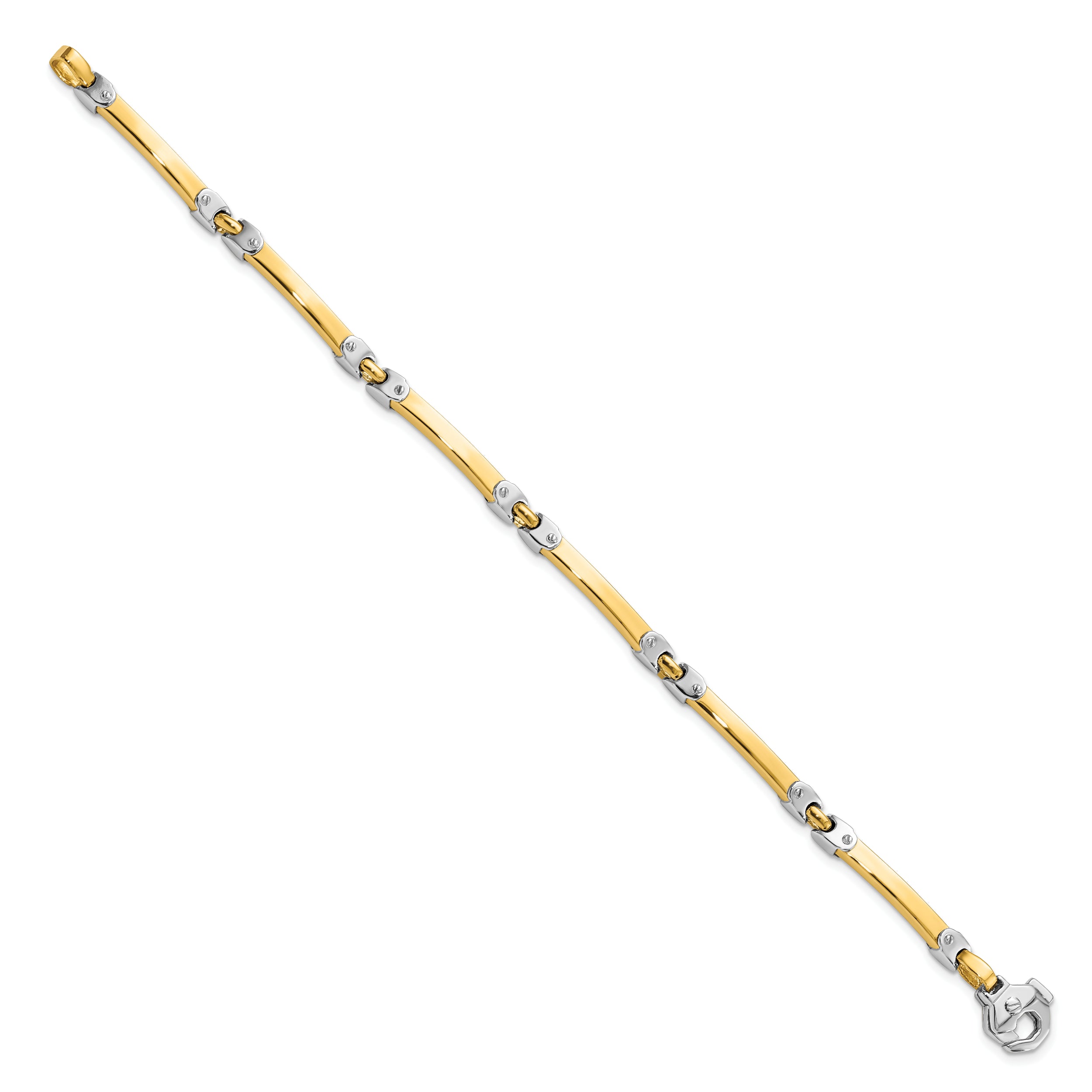14K Two-tone Polished Bracelet - 7.5