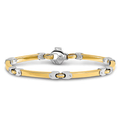 14K Two-tone Polished Bracelet - 7.5