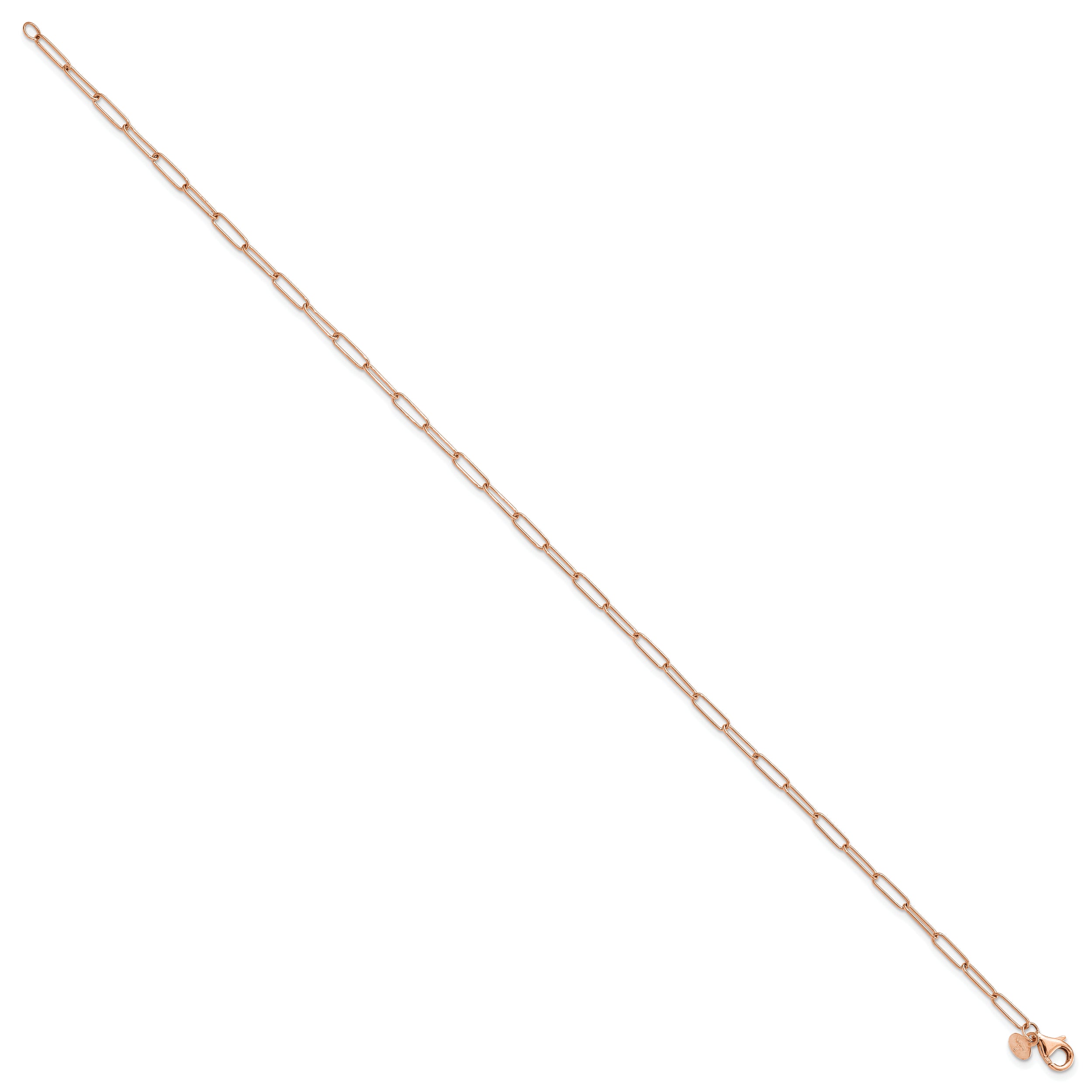 14K Rose Gold Polished Fancy Link Bracelet - 7