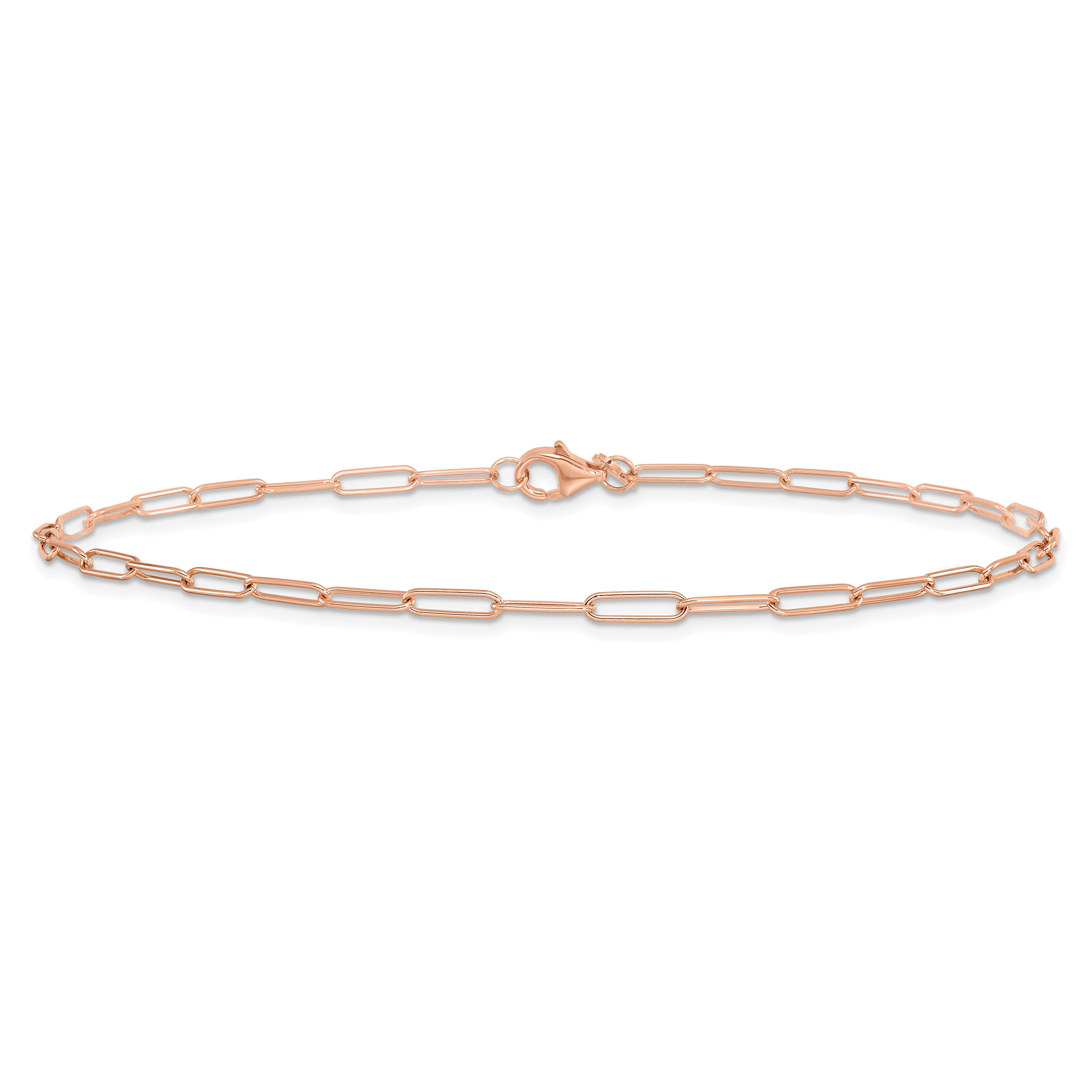 14K Rose Gold Polished Fancy Link Bracelet - 7