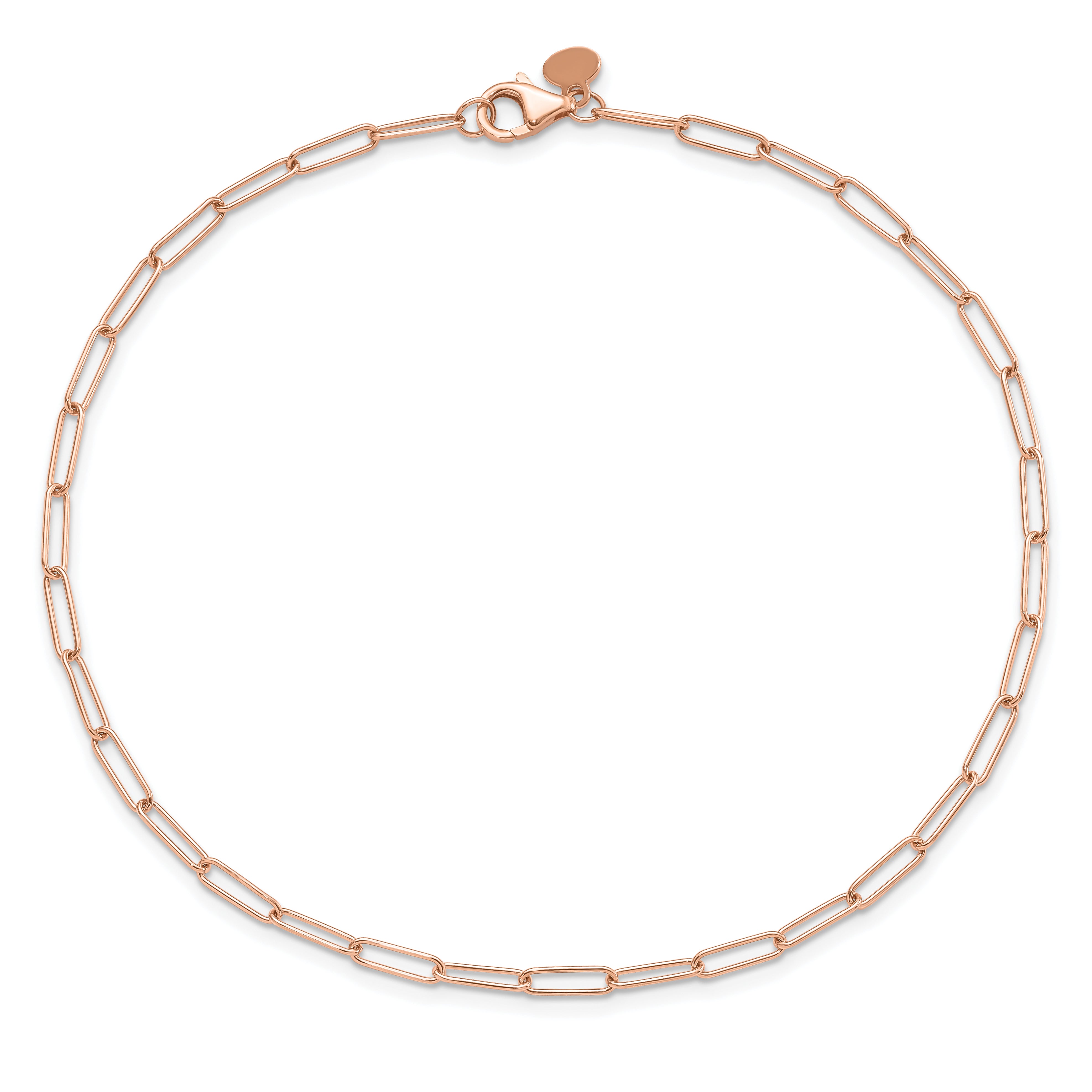 14K Rose Gold Polished Fancy Link Bracelet - 7