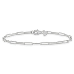 14K White Gold Polished Fancy Link Bracelet - 7