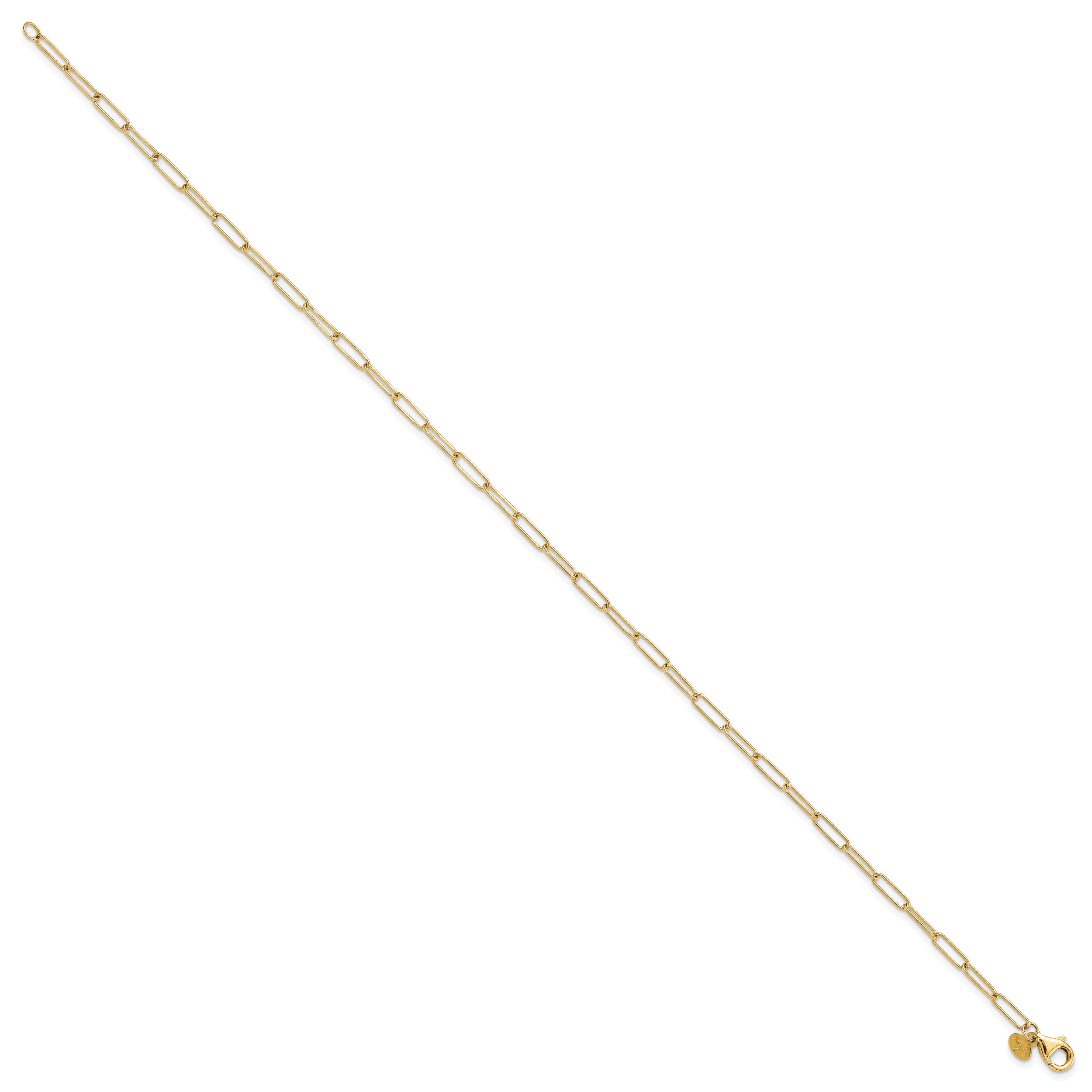 14K Polished Fancy Link Bracelet - 7