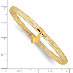 14k Polished Butterfly Stretch Bracelet