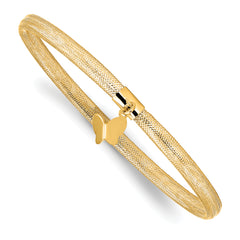 14k Polished Butterfly Stretch Bracelet