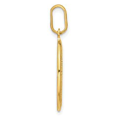 14k Polished and Matte Oval Miraculous Medal