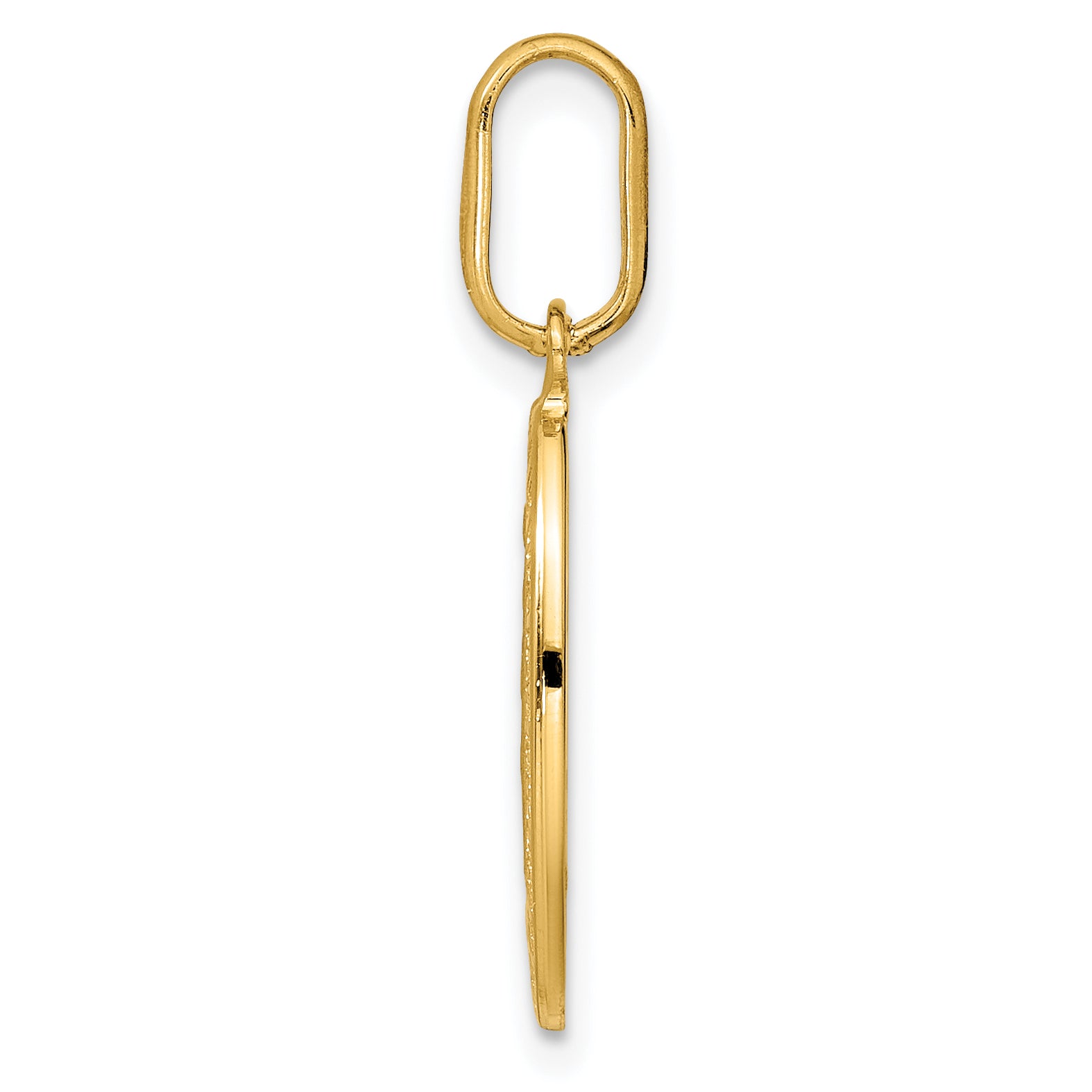 14k Polished and Matte Oval Miraculous Medal
