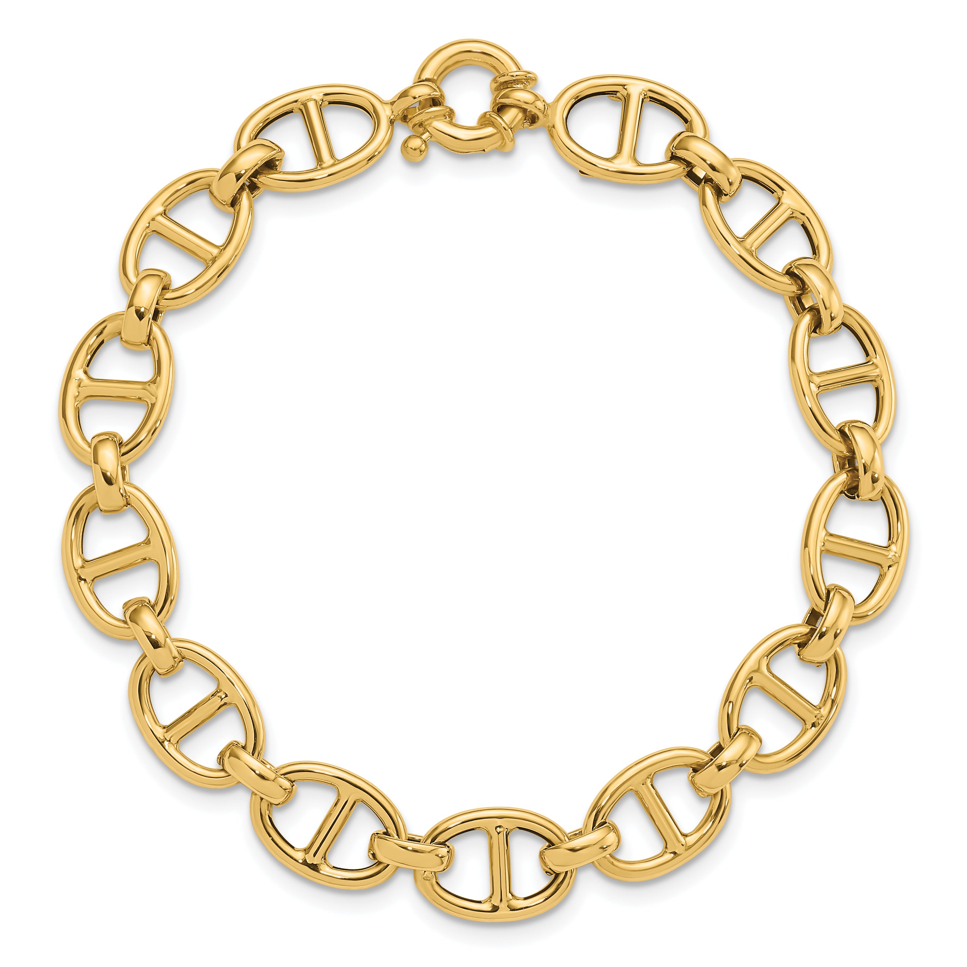 14K Polished Fancy Link Bracelet