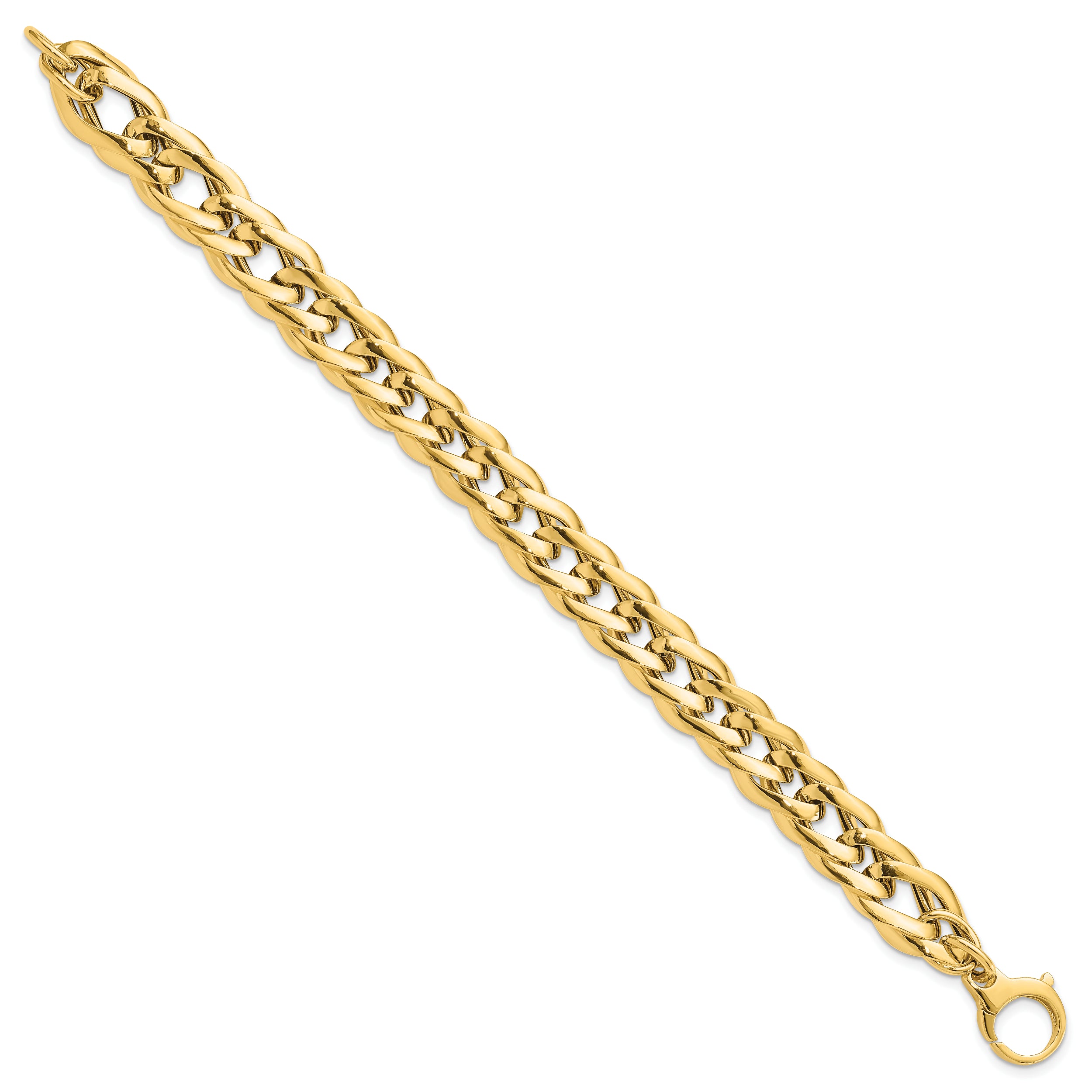 14K Polished Hollow Fancy Link Bracelet