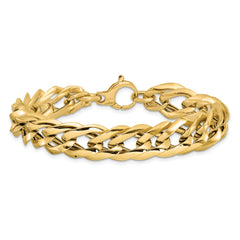 14K Polished Hollow Fancy Link Bracelet