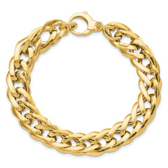 14K Polished Hollow Fancy Link Bracelet