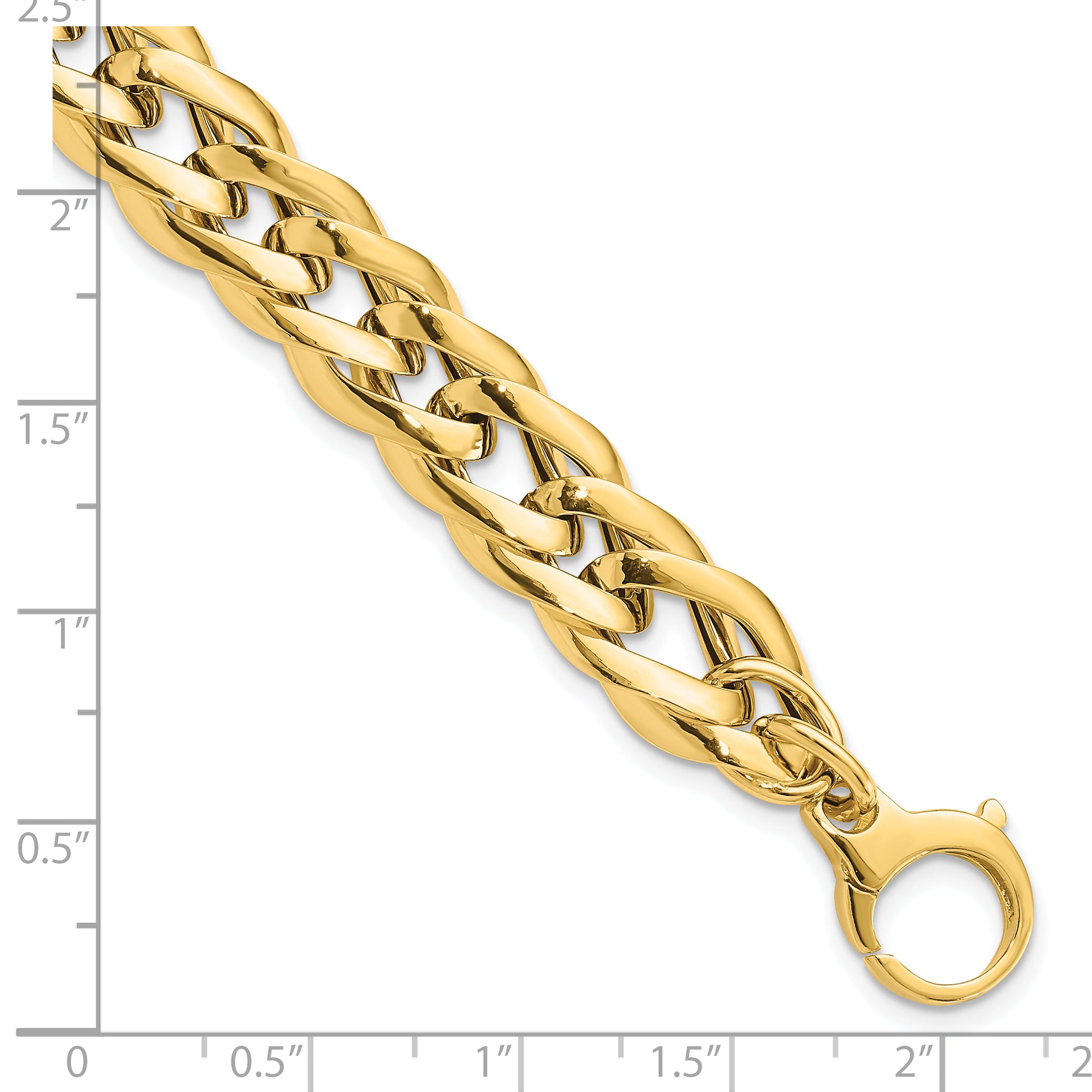 14K Polished Hollow Fancy Link Bracelet