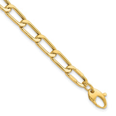 14K Polished Hollow Fancy Link Bracelet