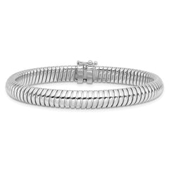 14K White Gold Polished 7.5mm Domed Bracelet - 7