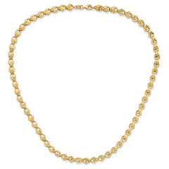 14K Diamond-cut Fancy Link Necklace