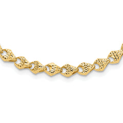 14K Diamond-cut Fancy Link Necklace