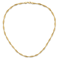 14K Polished Twisted Stretch Necklace