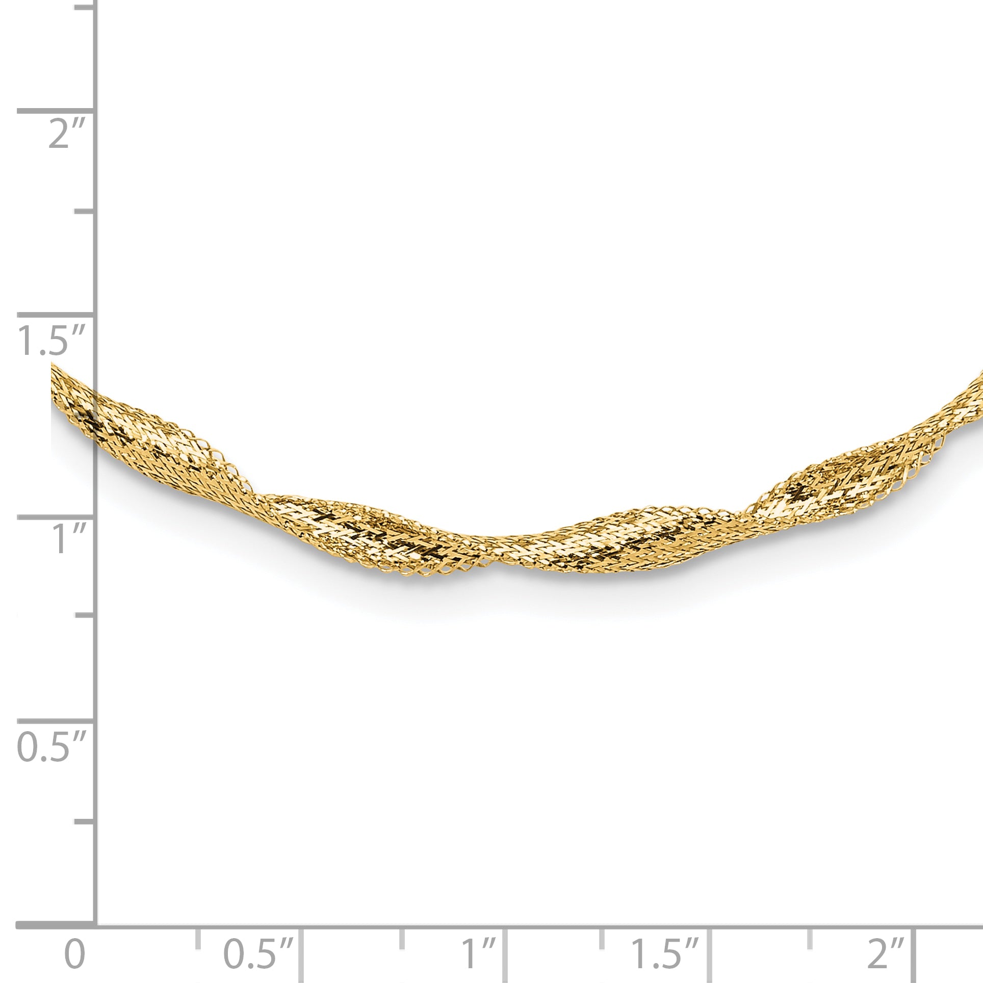 14K Polished Twisted Stretch Necklace