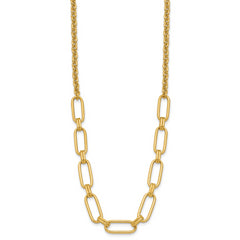 14K Polished Fancy Link Necklace