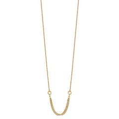14K Diamond-cut Multi-strand Accent with 1in. ext. Necklace