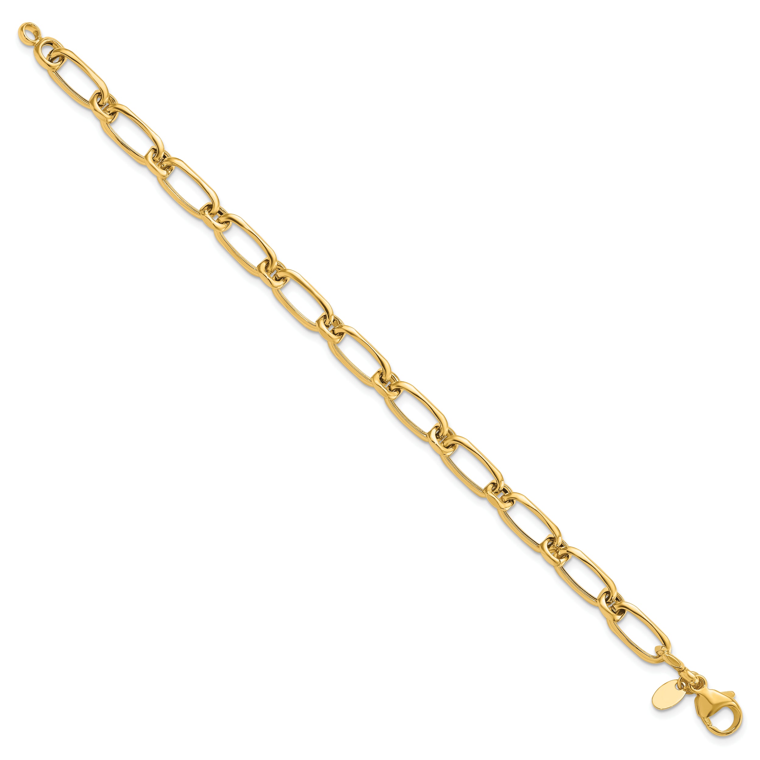 14K Polished Fancy Link Bracelet