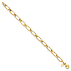 14K Polished Fancy Link Bracelet