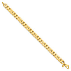 14K Polished Fancy Curb Bracelet