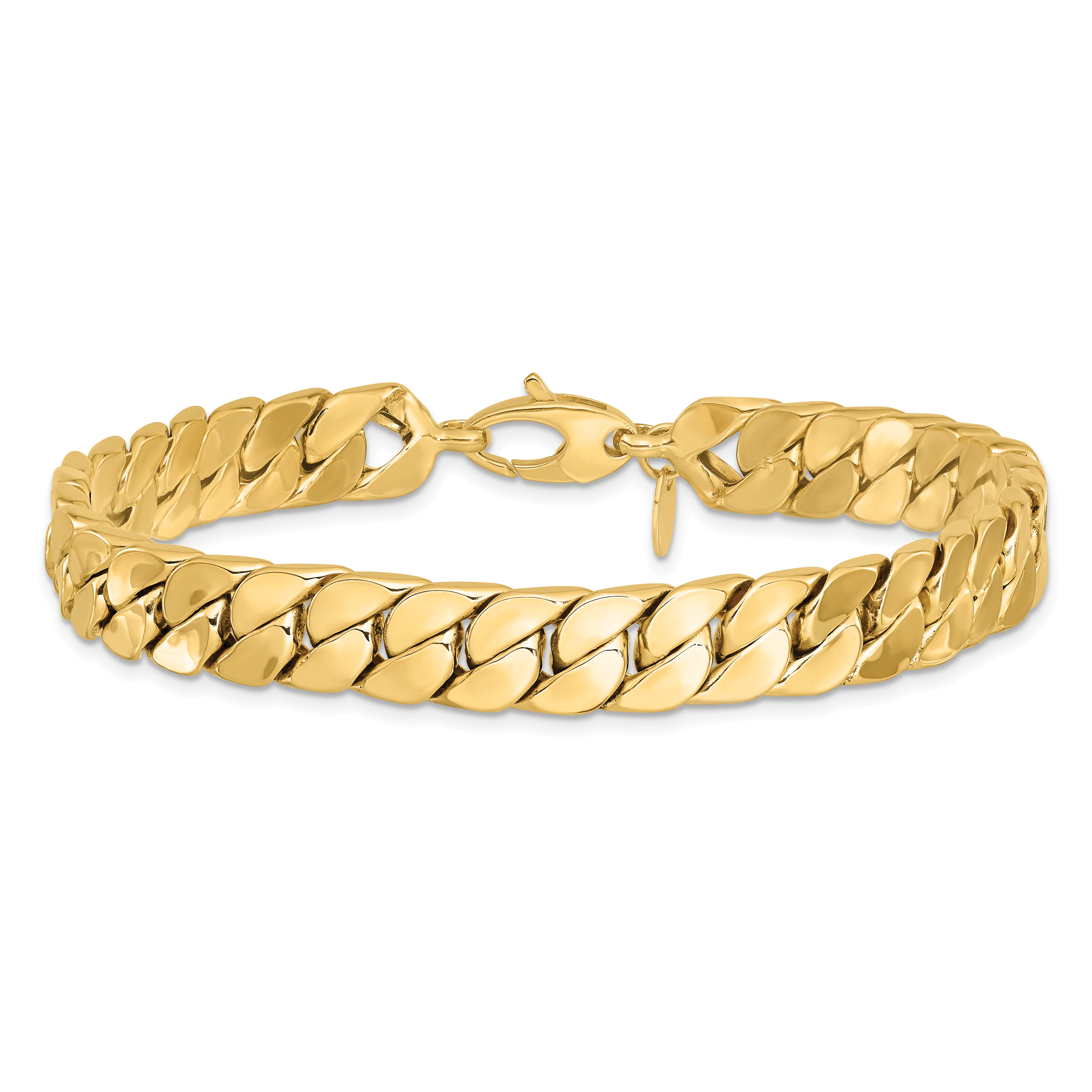 14K Polished Fancy Curb Bracelet