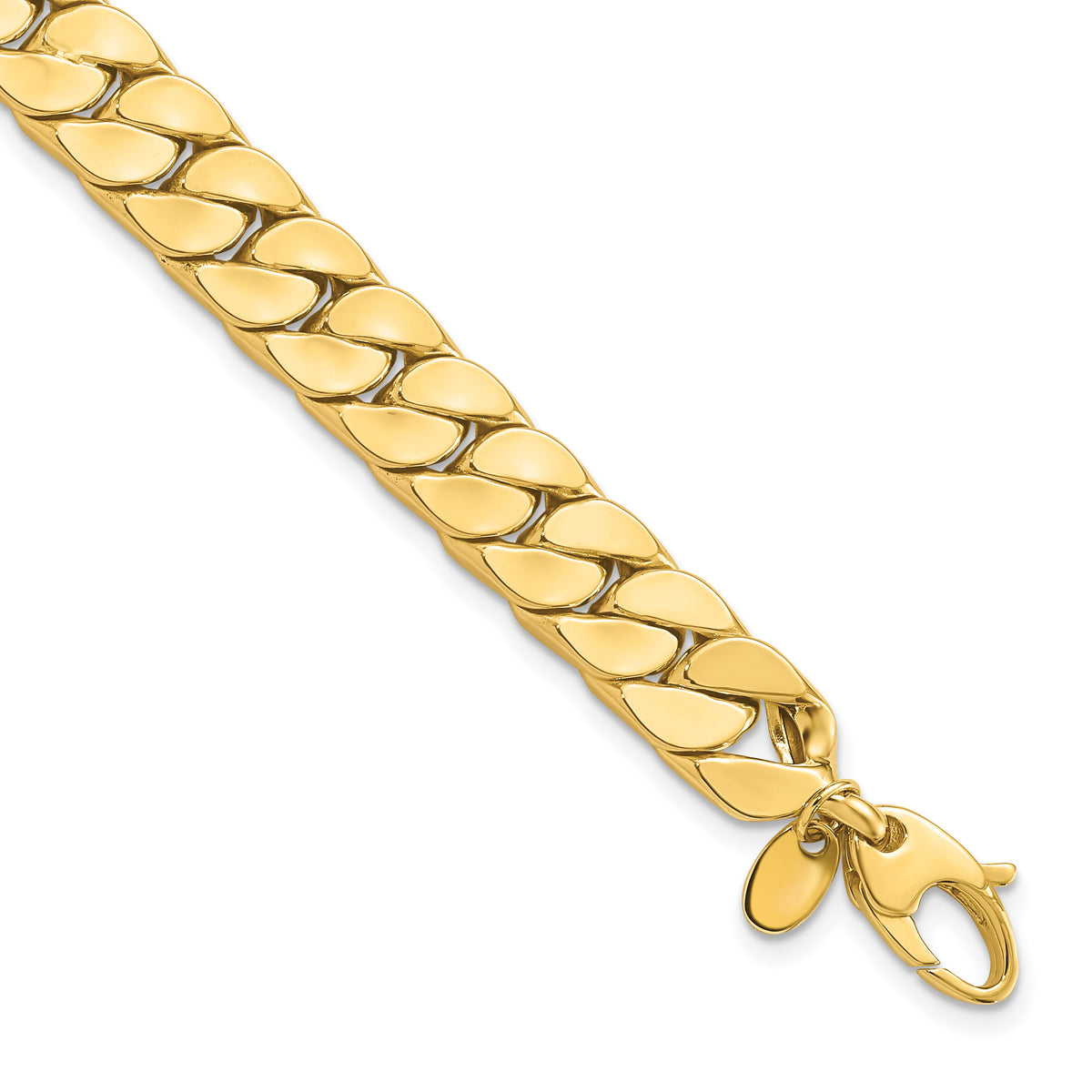 14K Polished Fancy Curb Bracelet