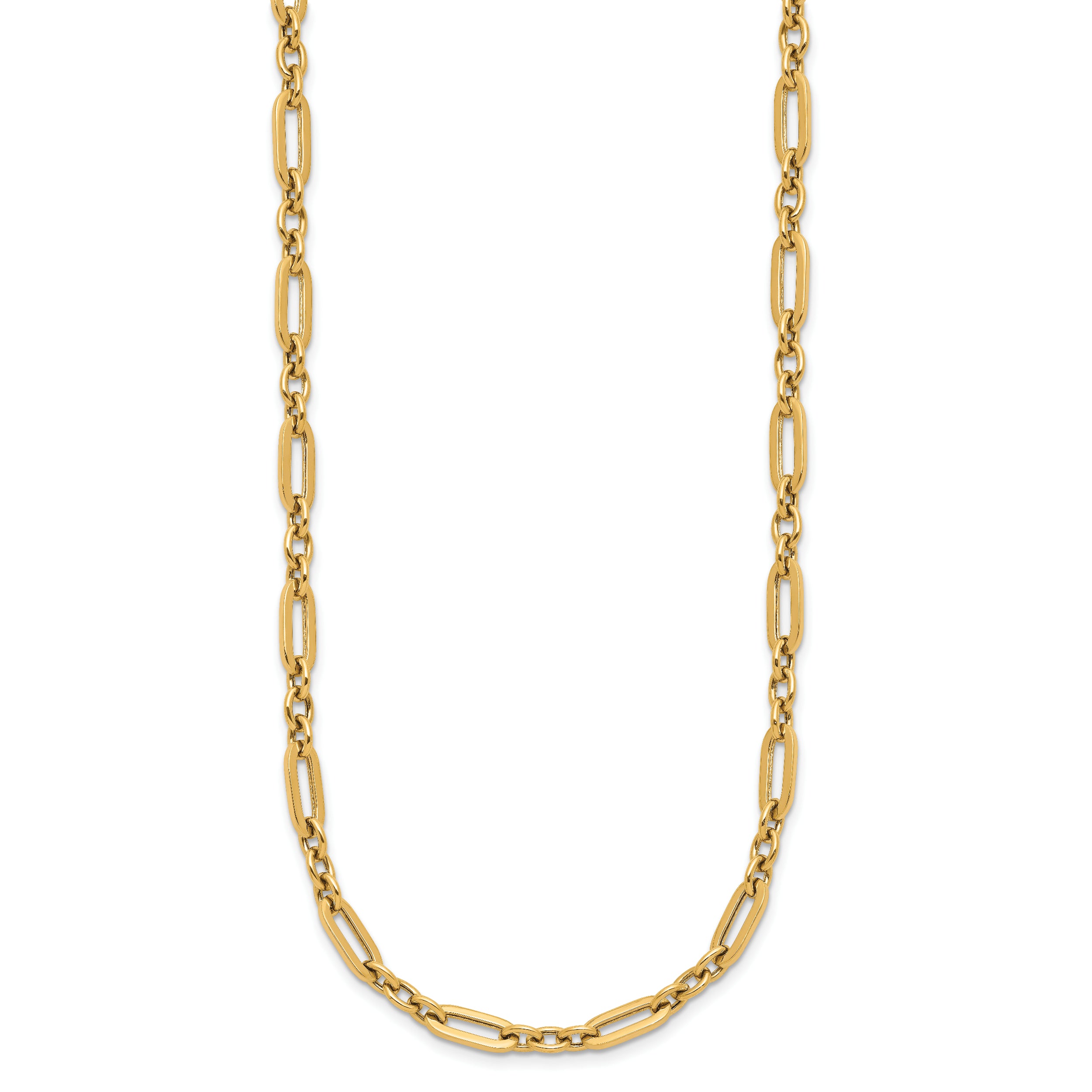 14K Polished Fancy Link Necklace