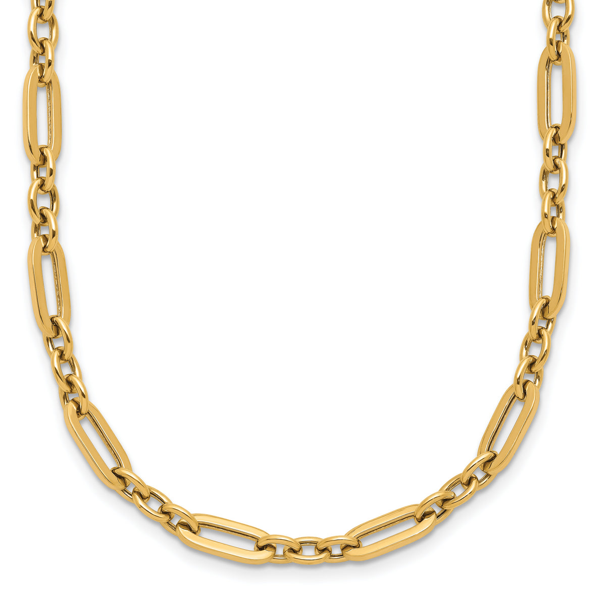 14K Polished Fancy Link Necklace