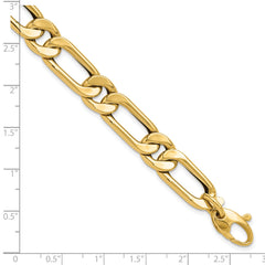 14K Polished  Hollow Fancy Link Men's Bracelet