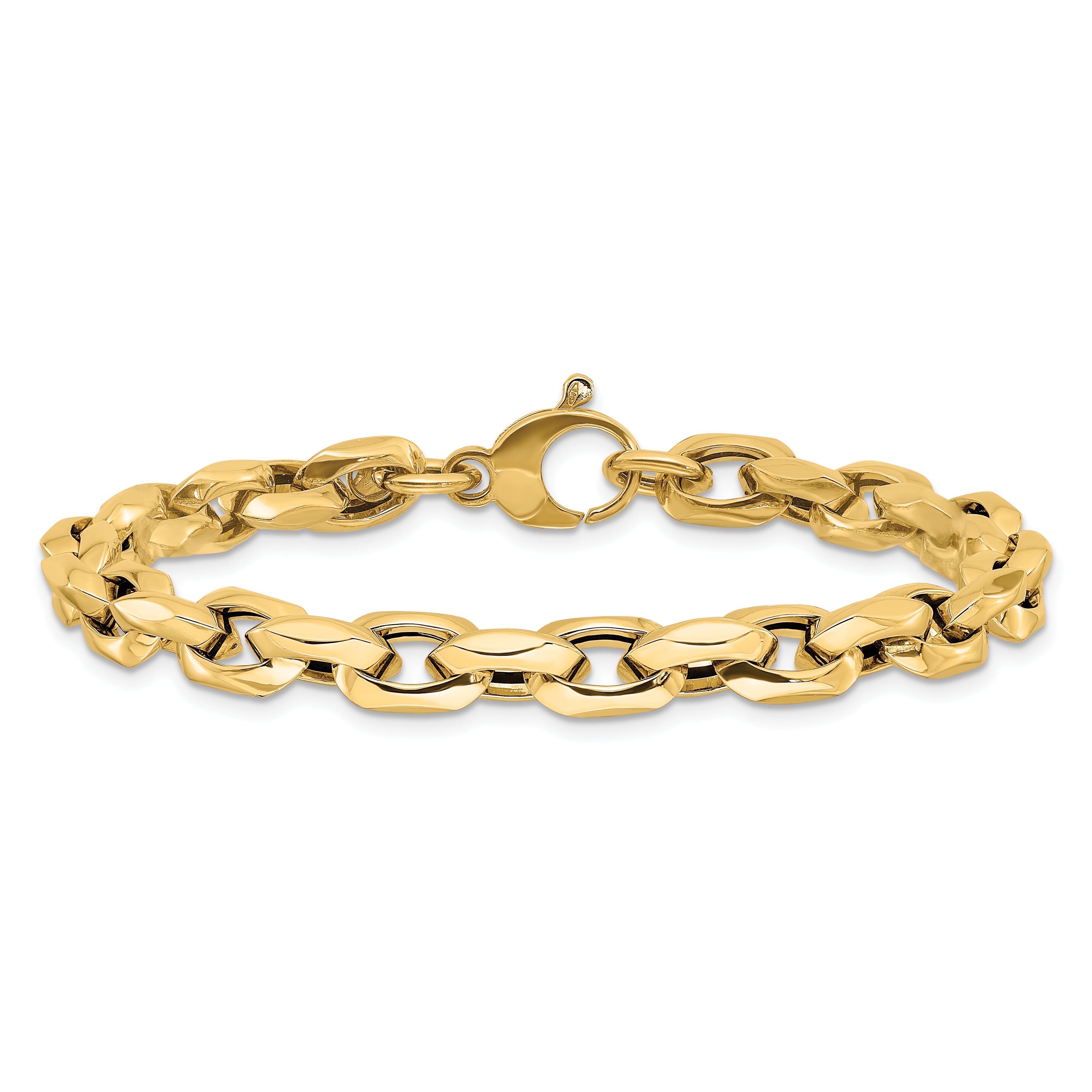 14K Polished Fancy Link Bracelet
