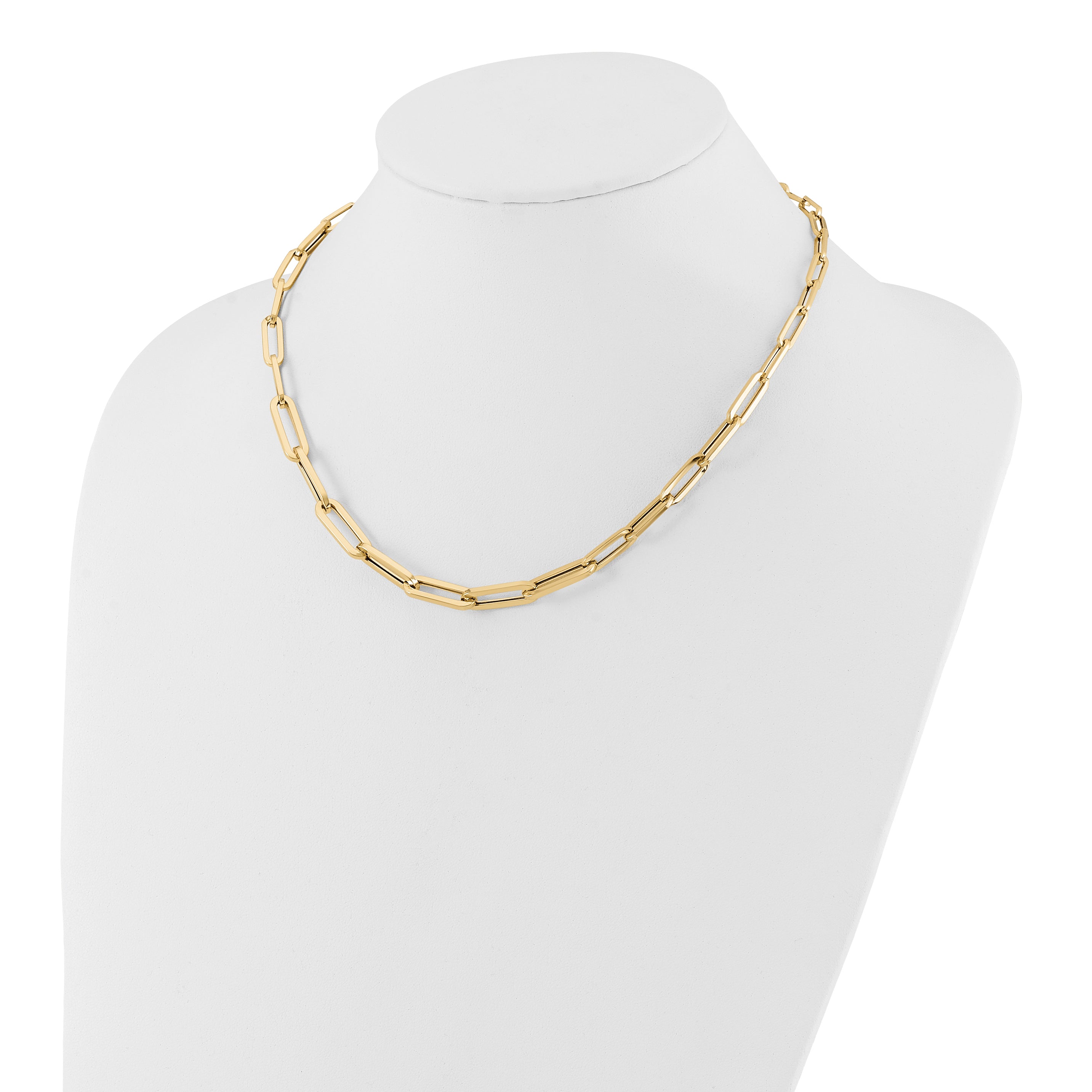 14K Polished Fancy Link Necklace