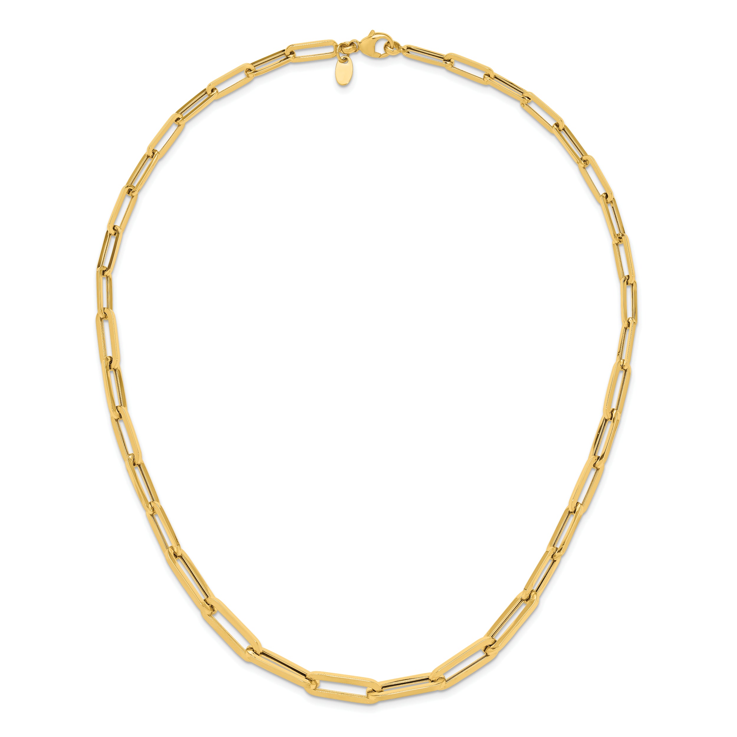 14K Polished Fancy Link Necklace
