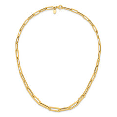 14K Polished Fancy Link Necklace